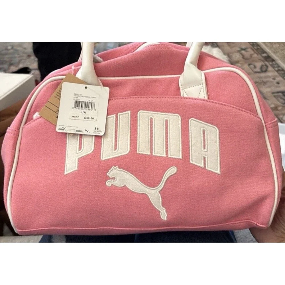 NWT Puma Foundation Handbag Canvas Pink Y2K Vintage 894567